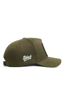 Cordura Khaki Baseball Cap with Eagle Logo