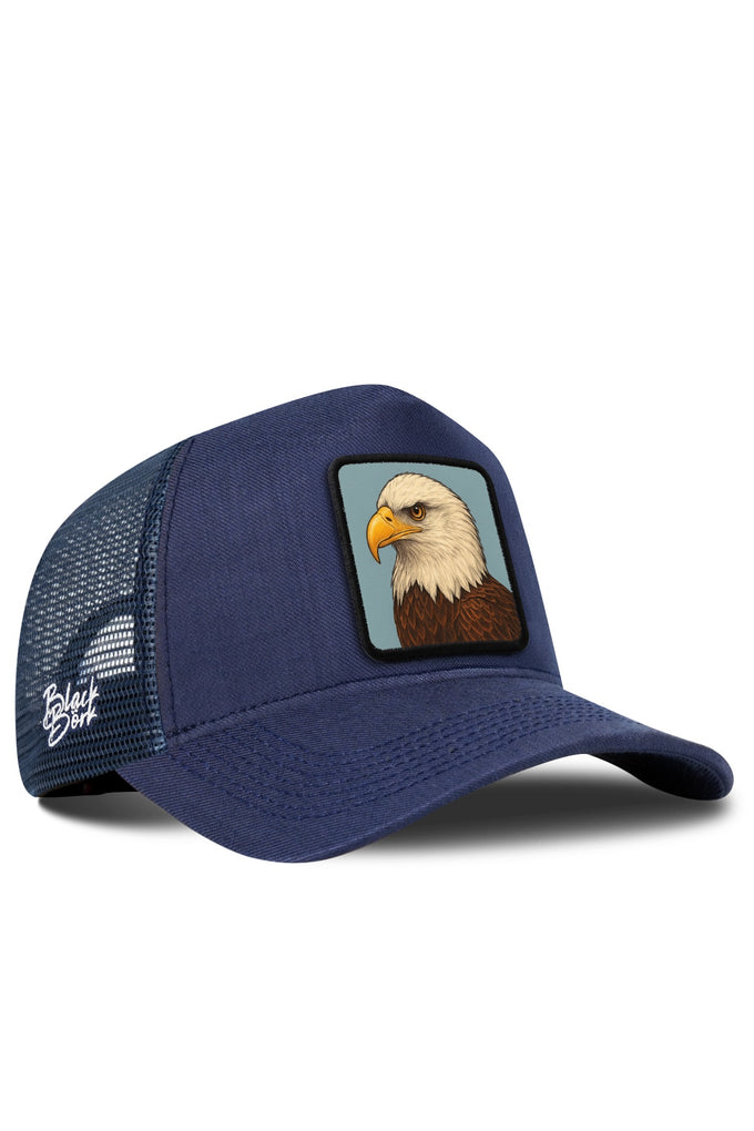 Kartal Logolu Cordura Lacivert Trucker Şapka