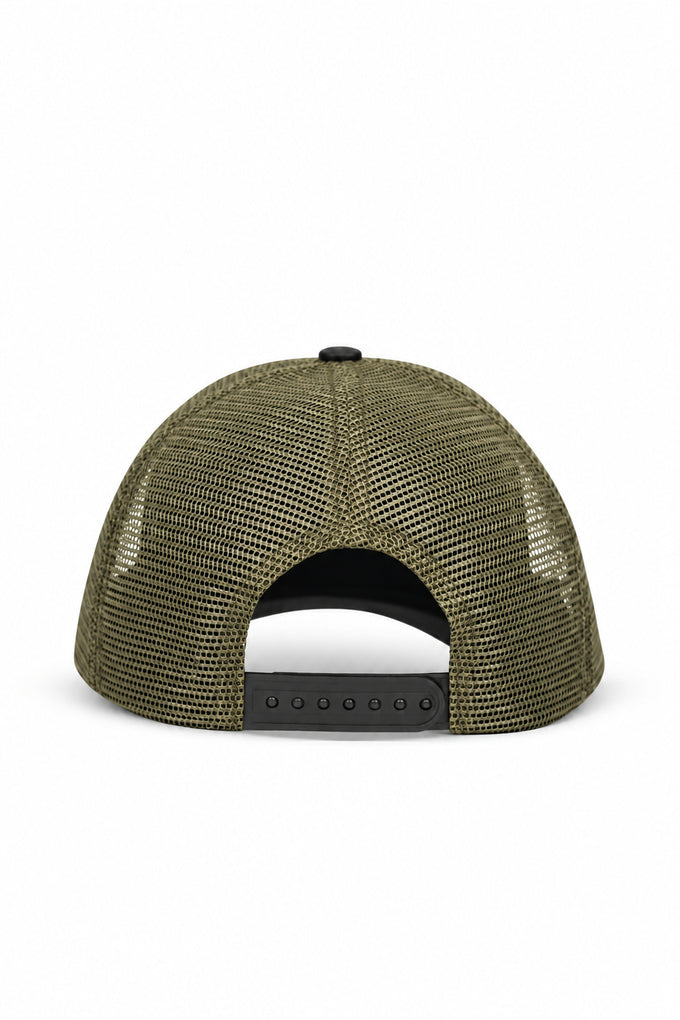 Kartal Logolu Cordura Siyah-Haki Trucker Şapka