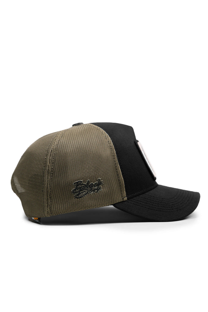 Kartal Logolu Cordura Siyah-Haki Trucker Şapka