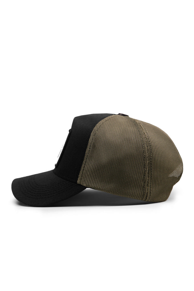 Kartal Logolu Cordura Siyah-Haki Trucker Şapka