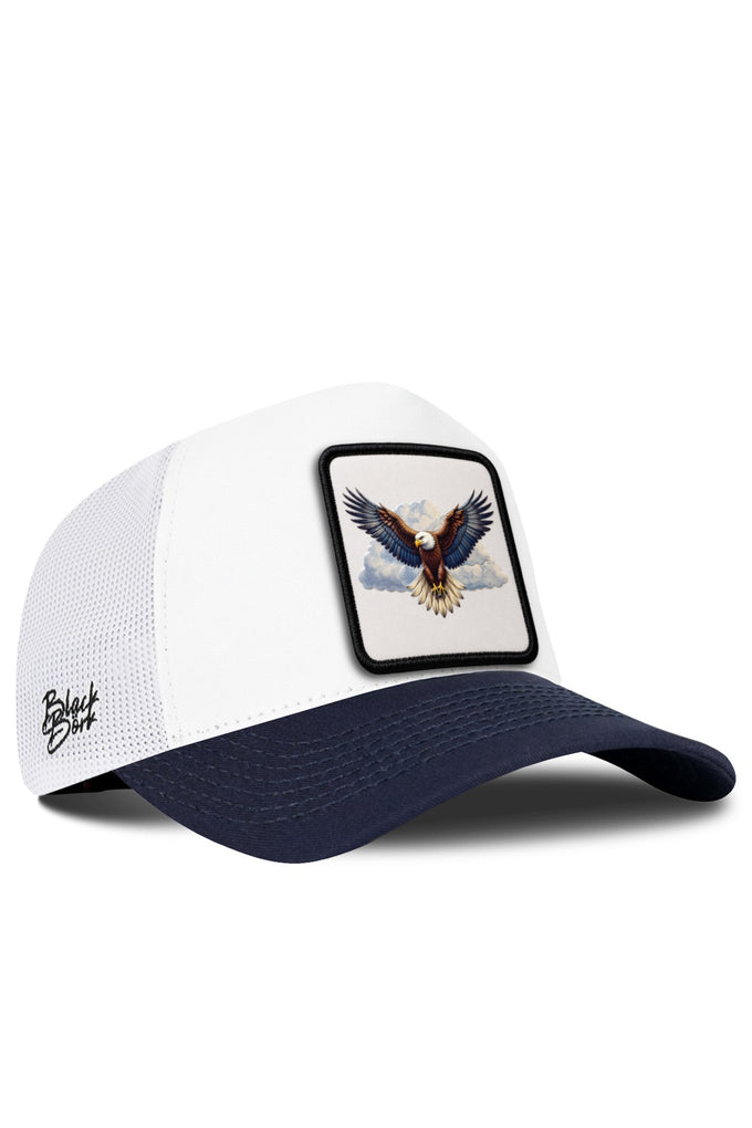 Kartal Logolu Lacivert-Beyaz Trucker Şapka