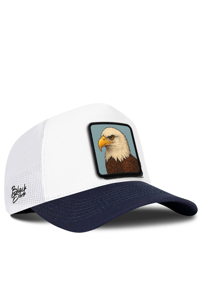 Kartal Logolu Lacivert-Beyaz Trucker Şapka