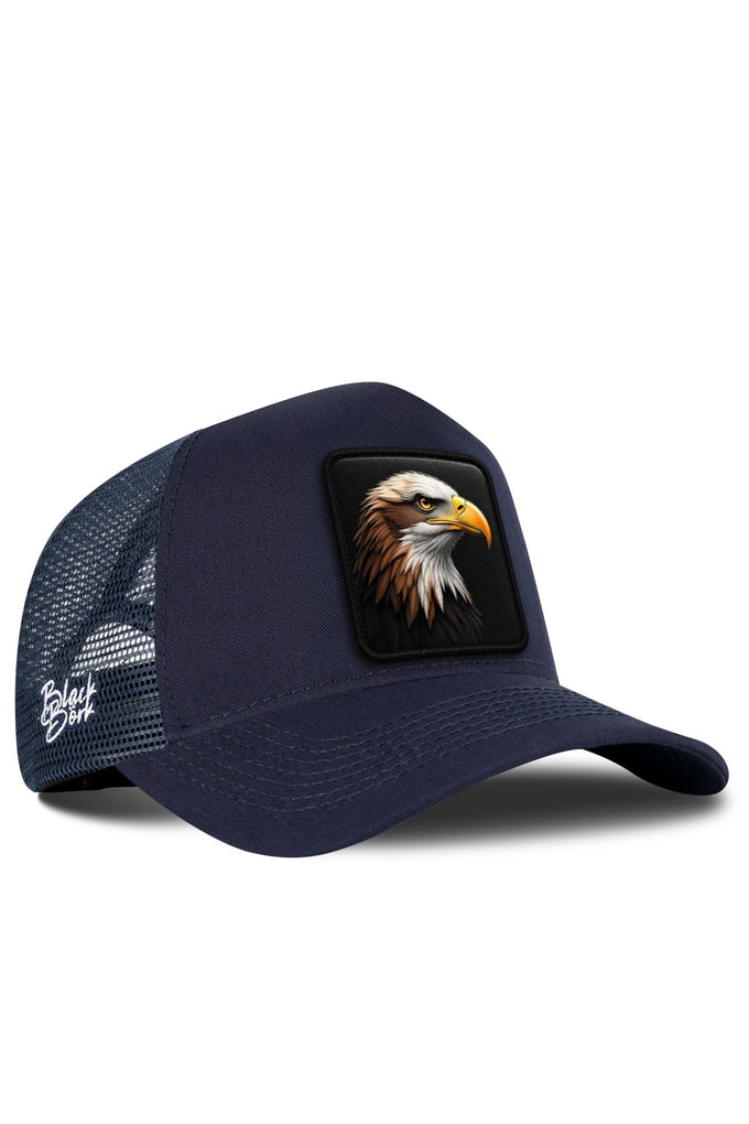 Kartal Logolu Lacivert Trucker Şapka