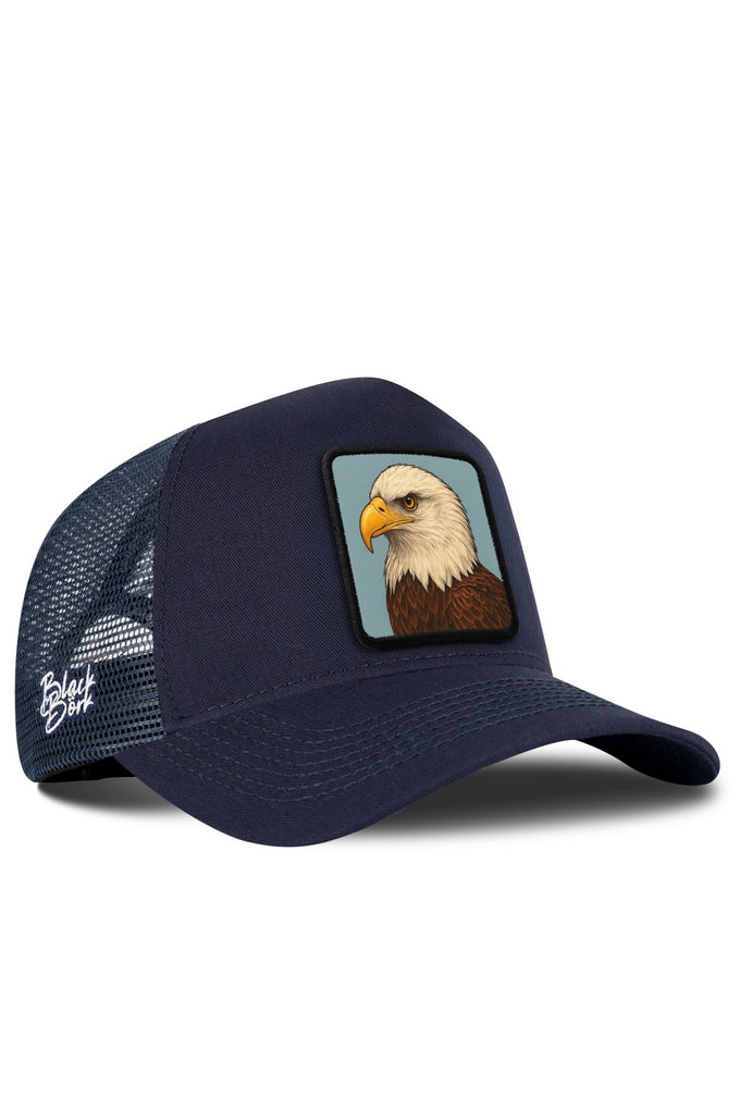 Kartal Logolu Lacivert Trucker Şapka