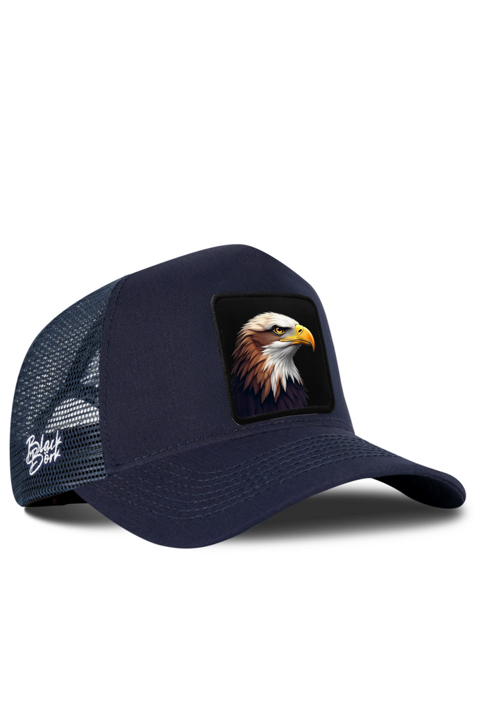 Kartal Logolu Lacivert Trucker Şapka