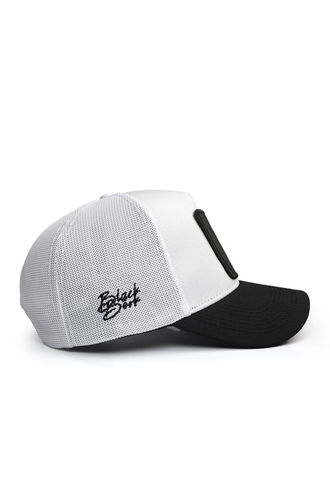 Kartal Logolu Siyah-Beyaz Trucker Şapka