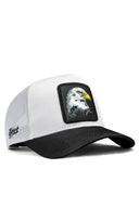 Kartal Logolu Siyah-Beyaz Trucker Şapka