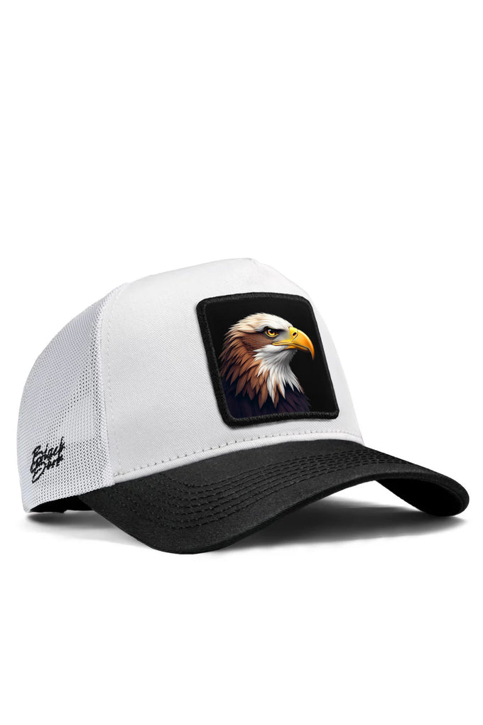 kartal-logolu-siyah-beyaz-trucker-sapka-2563 - BlackBörk TR