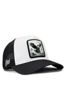 Kartal Logolu Siyah-Beyaz Trucker Şapka