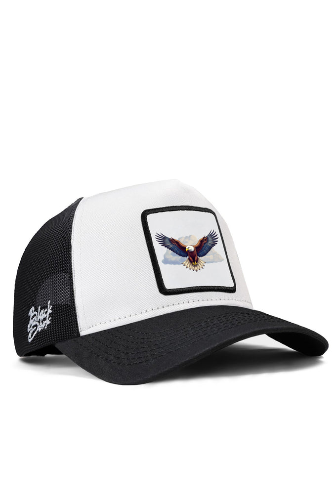 kartal-logolu-siyah-beyaz-trucker-sapka-5611 - BlackBörk TR