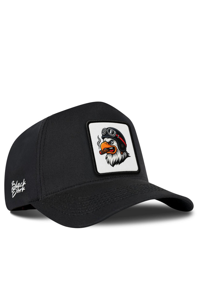 Black Baseball Premium Cap with Eagle Logo