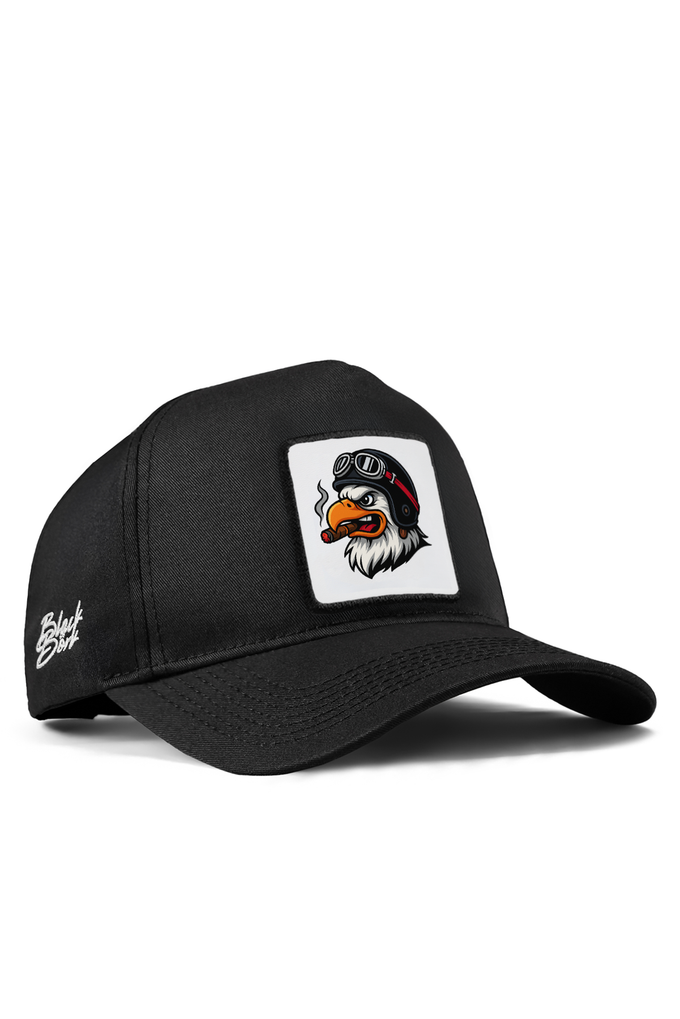 kartal-logolu-siyah-beyzbol-premium-sapka-5719 - BlackBörk TR