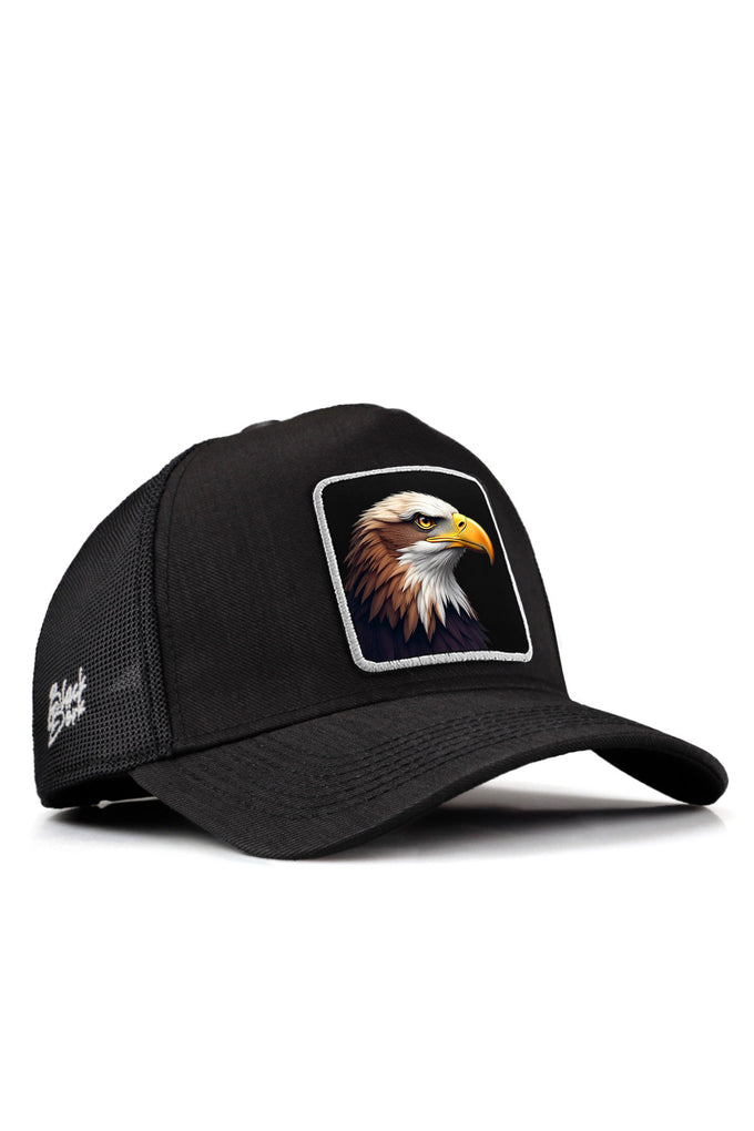 kartal-logolu-siyah-cordura-trucker-sapka-5699 - BlackBörk TR