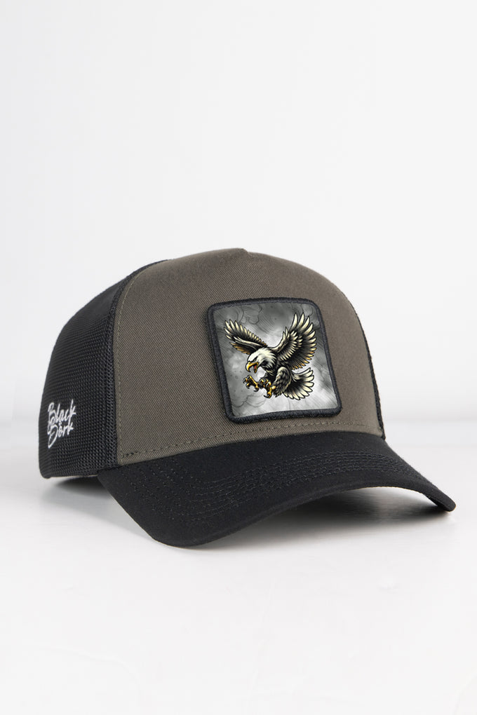 kartal-logolu-siyah-haki-trucker-sapka-2956 - BlackBörk TR