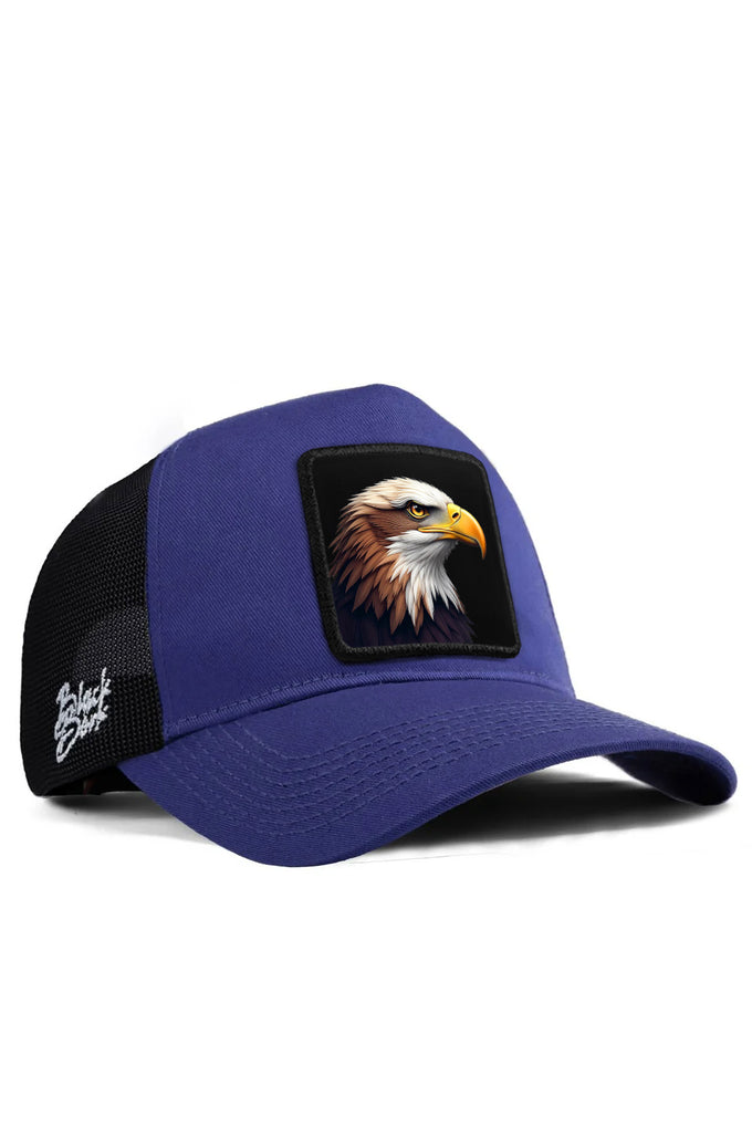 kartal-logolu-siyah-mavi-trucker-sapka-2508 - BlackBörk TR