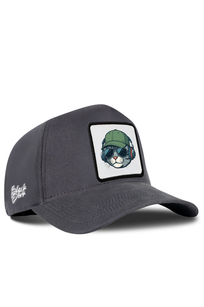 Cat Logo Anthracite Baseball Cap