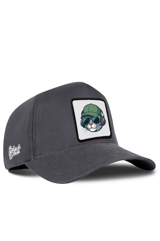 Cat Logo Anthracite Baseball Cap