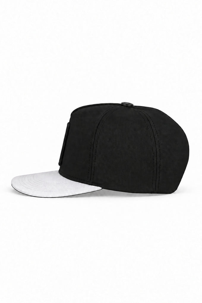 Cat Logo White and Black Hip Hop Cap