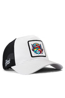 Kedi Logolu Beyaz-Siyah Trucker Şapka