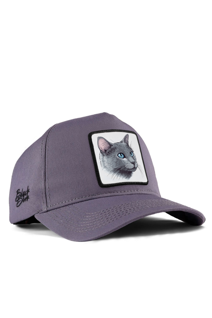 kedi-logolu-gri-beyzbol-premium-sapka-5742 - BlackBörk TR