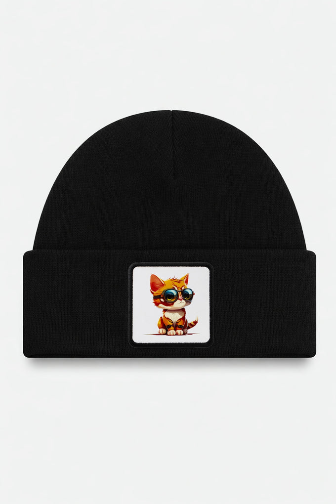kedi-logolu-siyah-cocuk-bere-5020 - BlackBörk TR