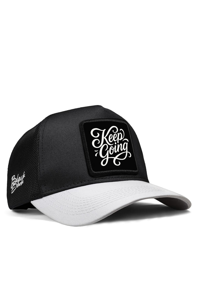 keep-going-logolu-beyaz-siyah-trucker-sapka-5655 - BlackBörk TR