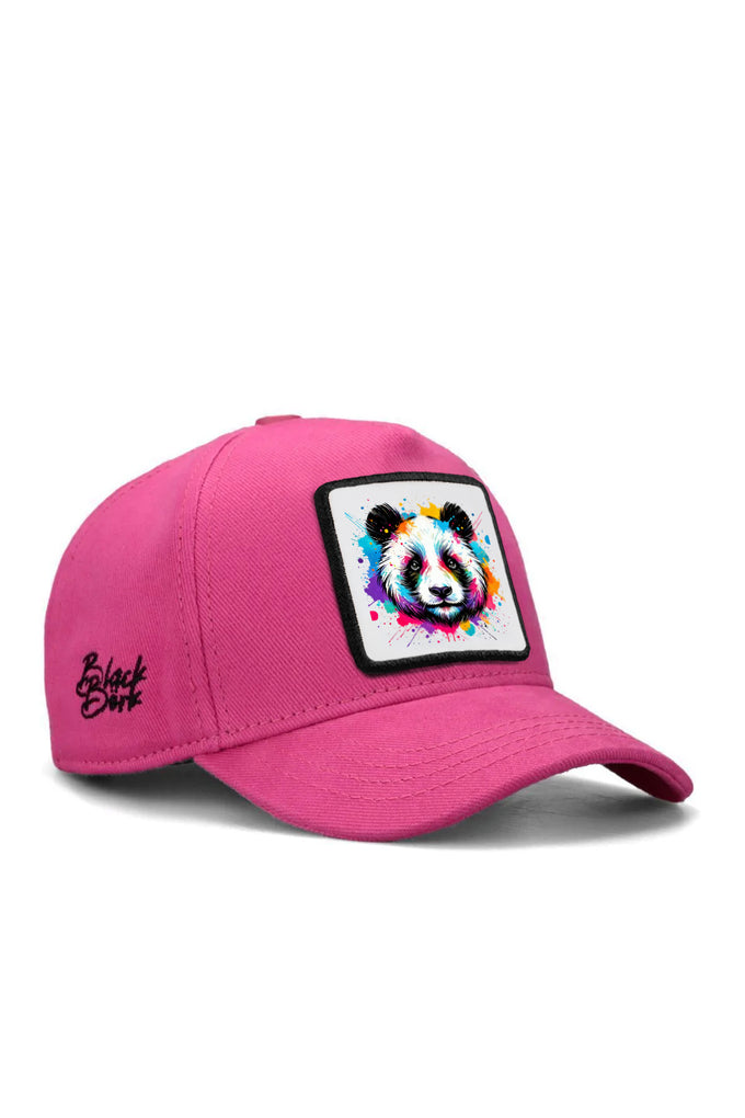 Pink Kids Baseball Cap with Kids Panda Logo