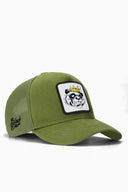 Kids Panda Logolu Yeşil Çocuk Trucker Şapka