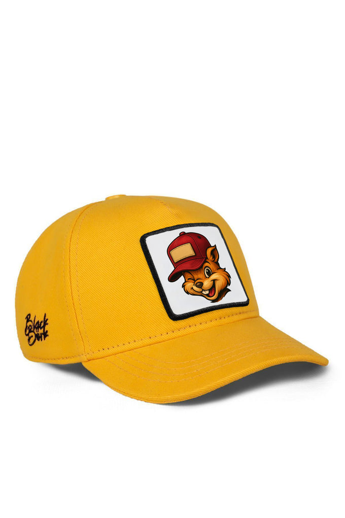 Kids Squirrel Logo Yellow Kids Baseball Cap