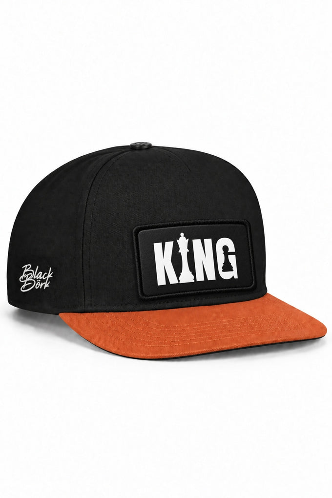 King Logolu Kiremit-Siyah Hip Hop Şapka