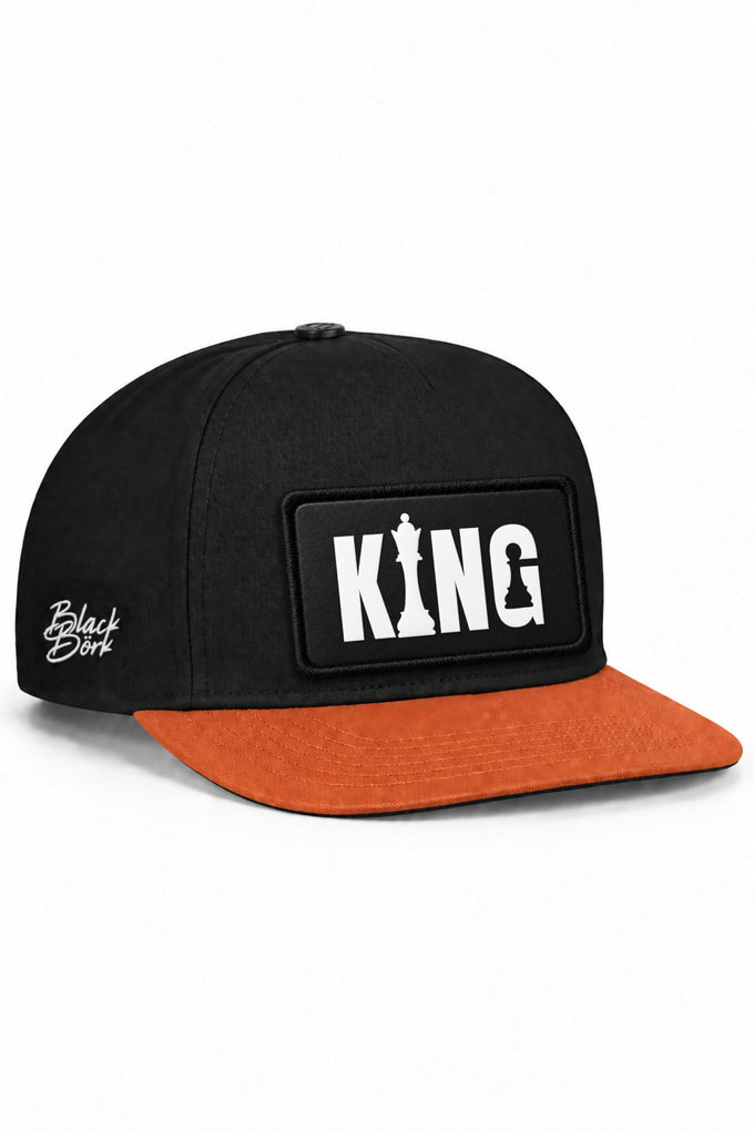 King Logolu Kiremit-Siyah Hip Hop Şapka