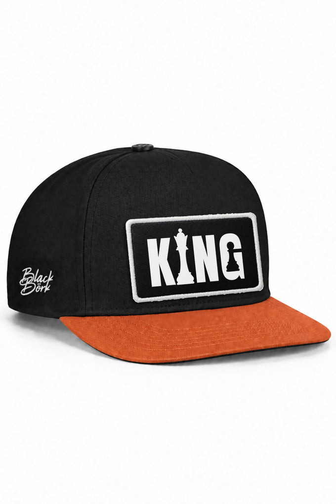 King Logolu V2 Kiremit-Siyah Hip Hop Şapka
