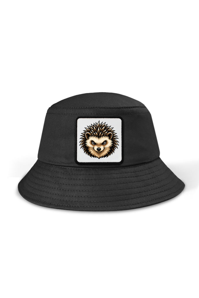 Hedgehog Logo Bucket Black Hat