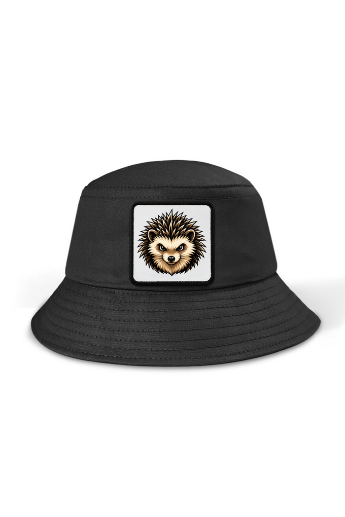 Hedgehog Logo Bucket Black Hat