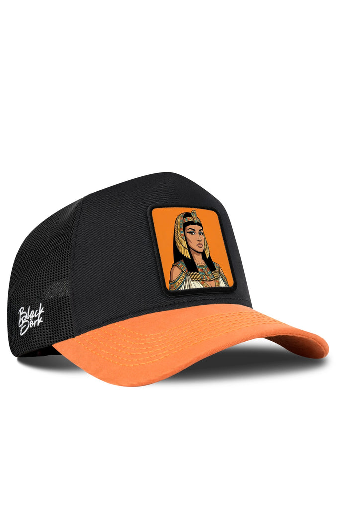 Kleopatra Logolu Kiremit-Siyah Trucker Şapka
