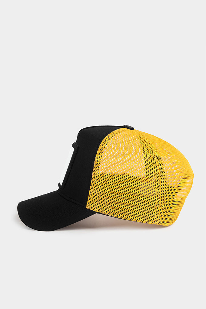 konfor-kazani-logolu-siyah-sari-trucker-sapka-4244 - BlackBörk TR