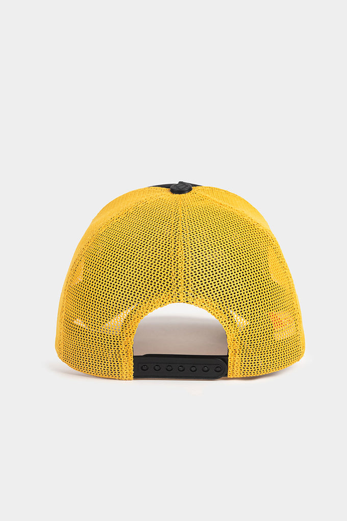 konfor-kazani-logolu-siyah-sari-trucker-sapka-4245 - BlackBörk TR