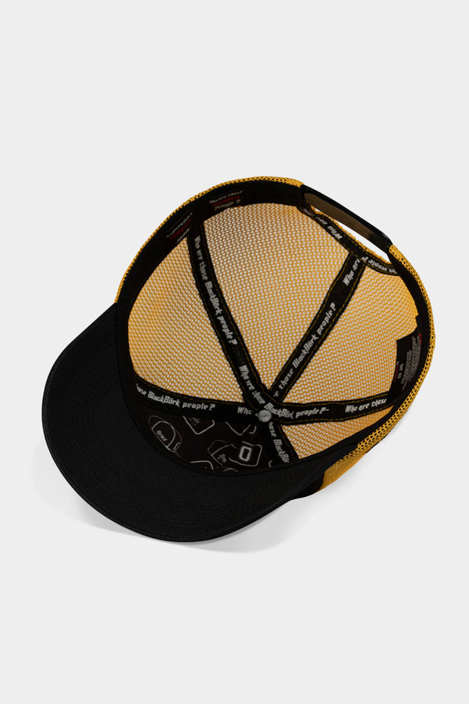 konfor-kazani-logolu-siyah-sari-trucker-sapka-4246 - BlackBörk TR