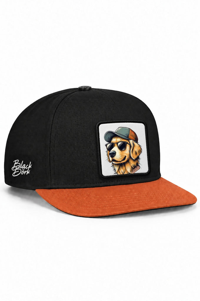 Köpek Logolu Kiremit-Siyah Hip Hop Şapka