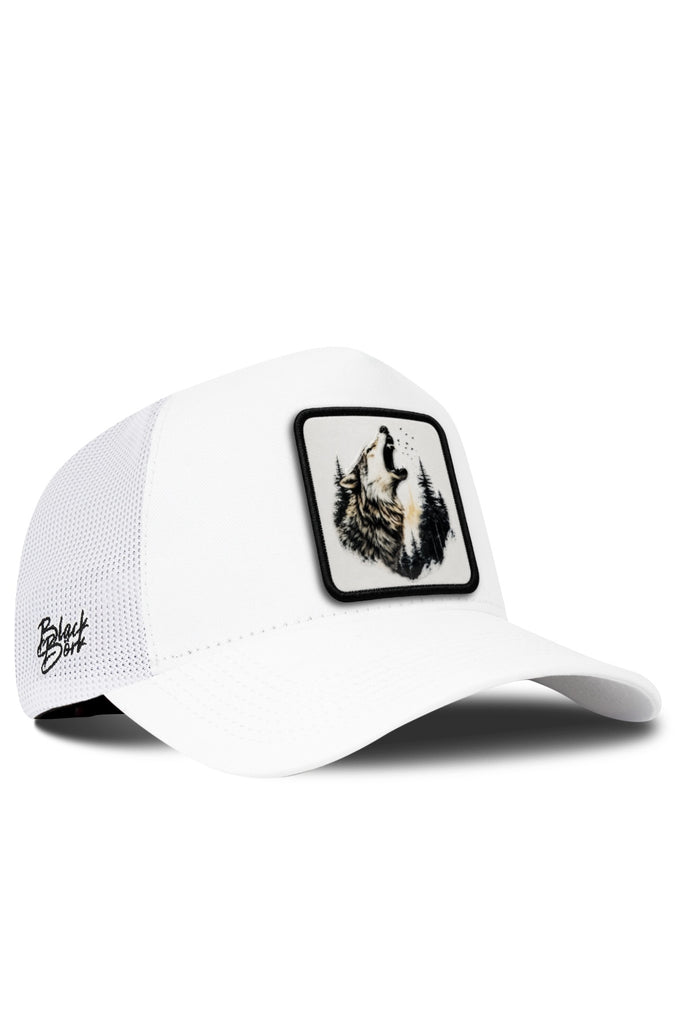 Kurt Logolu Beyaz Trucker Şapka