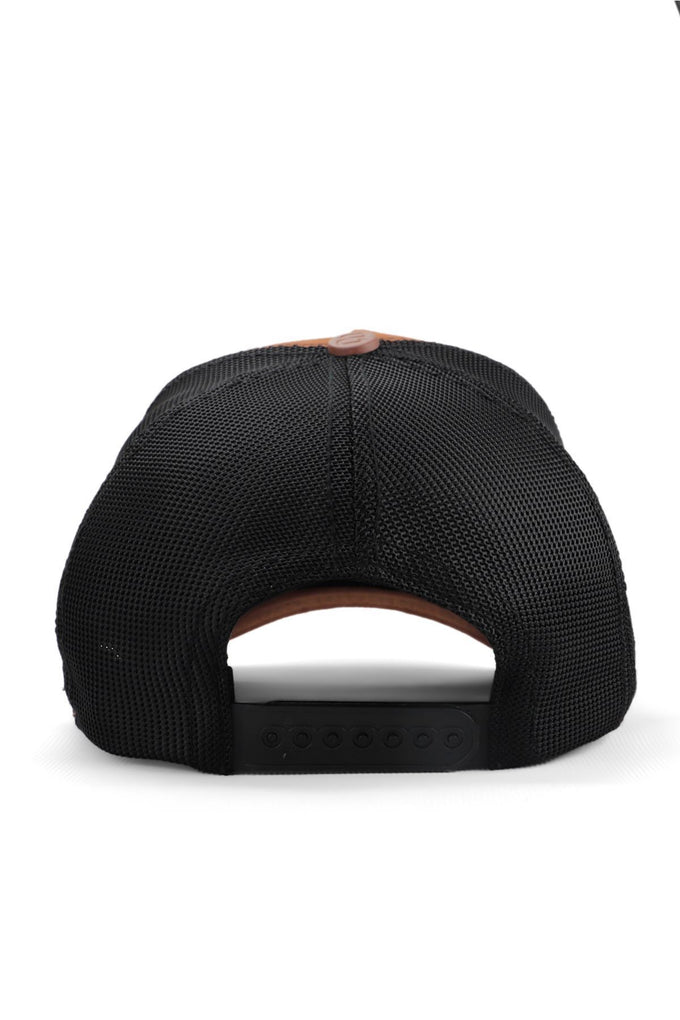 Kurt Logolu Camel-Siyah Trucker Şapka