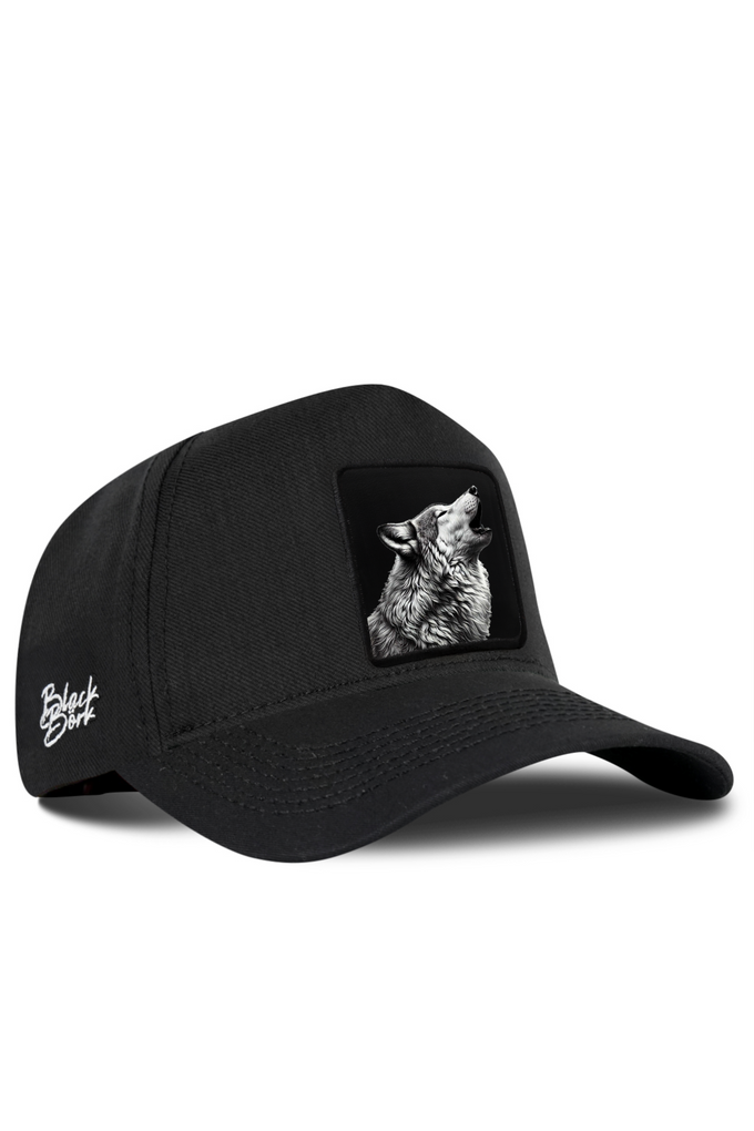 Wolf Logo Cordura Black Baseball Cap