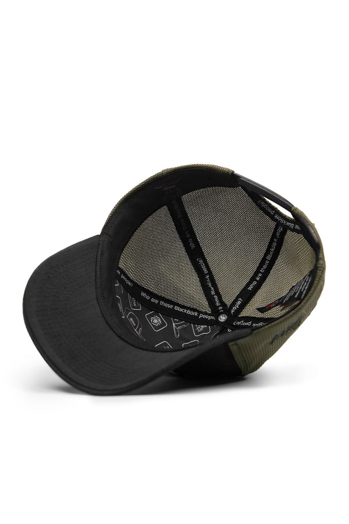 kurt-logolu-cordura-siyah-haki-trucker-sapka-4440 - BlackBörk TR