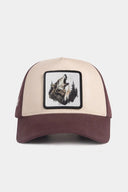 Coffee-Beige Baseball Cap with Wolf Logo