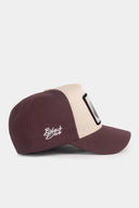 Coffee-Beige Baseball Cap with Wolf Logo