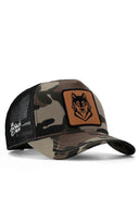 Wolf Logo Camouflage-Black Trucker Hat