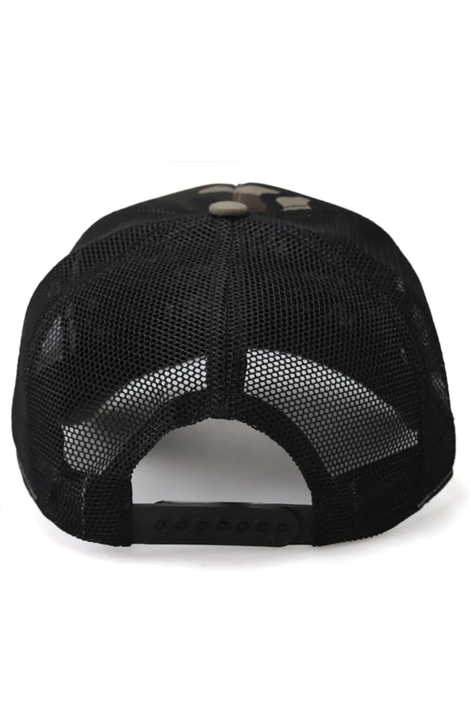 Wolf Logo Camouflage-Black Trucker Cap
