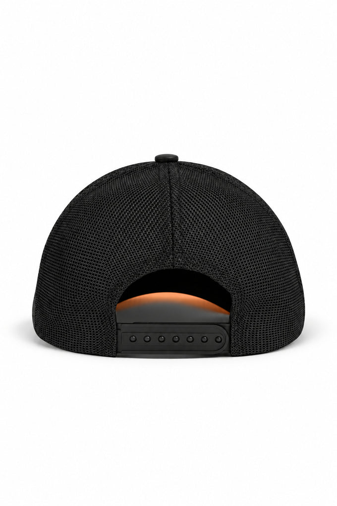 Kurt Logolu Kiremit-Siyah Trucker Şapka