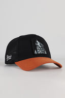 Kurt Logolu Kiremit-Siyah Trucker Şapka